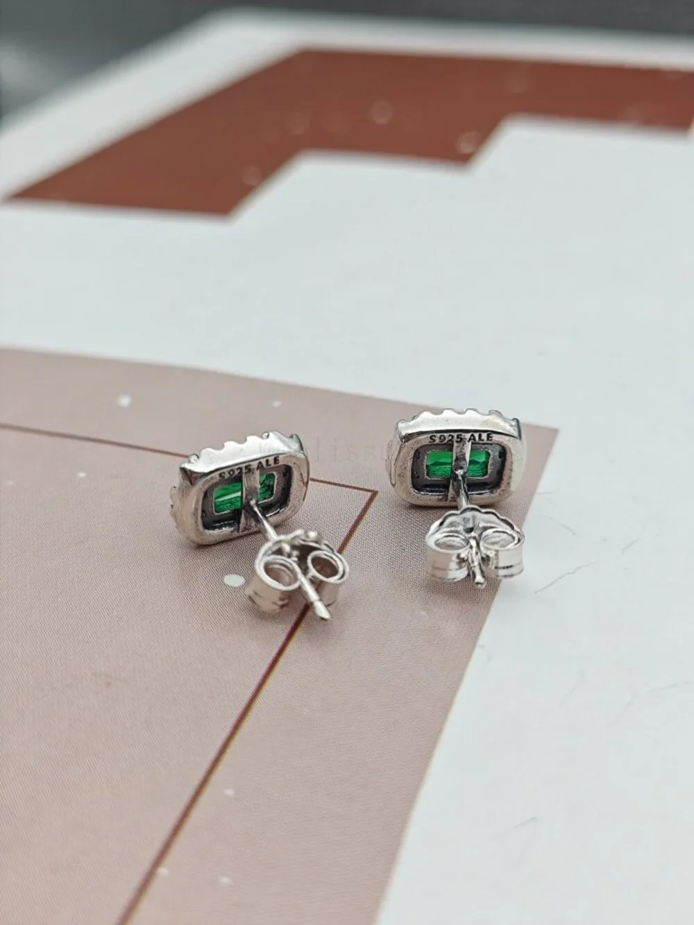 Pandora Sparkling Rectangular Stud Earrings